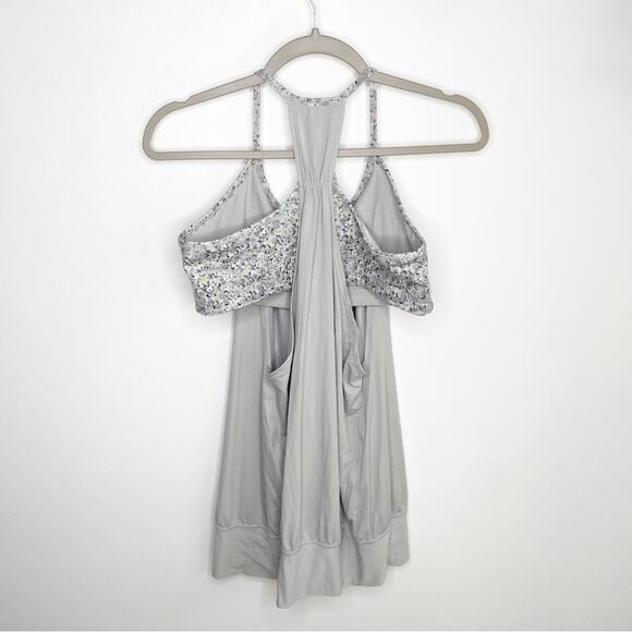LULULEMON No Limits Tank in Silver Spoon Petite Fleur Size 10 - Picture 8 of 8